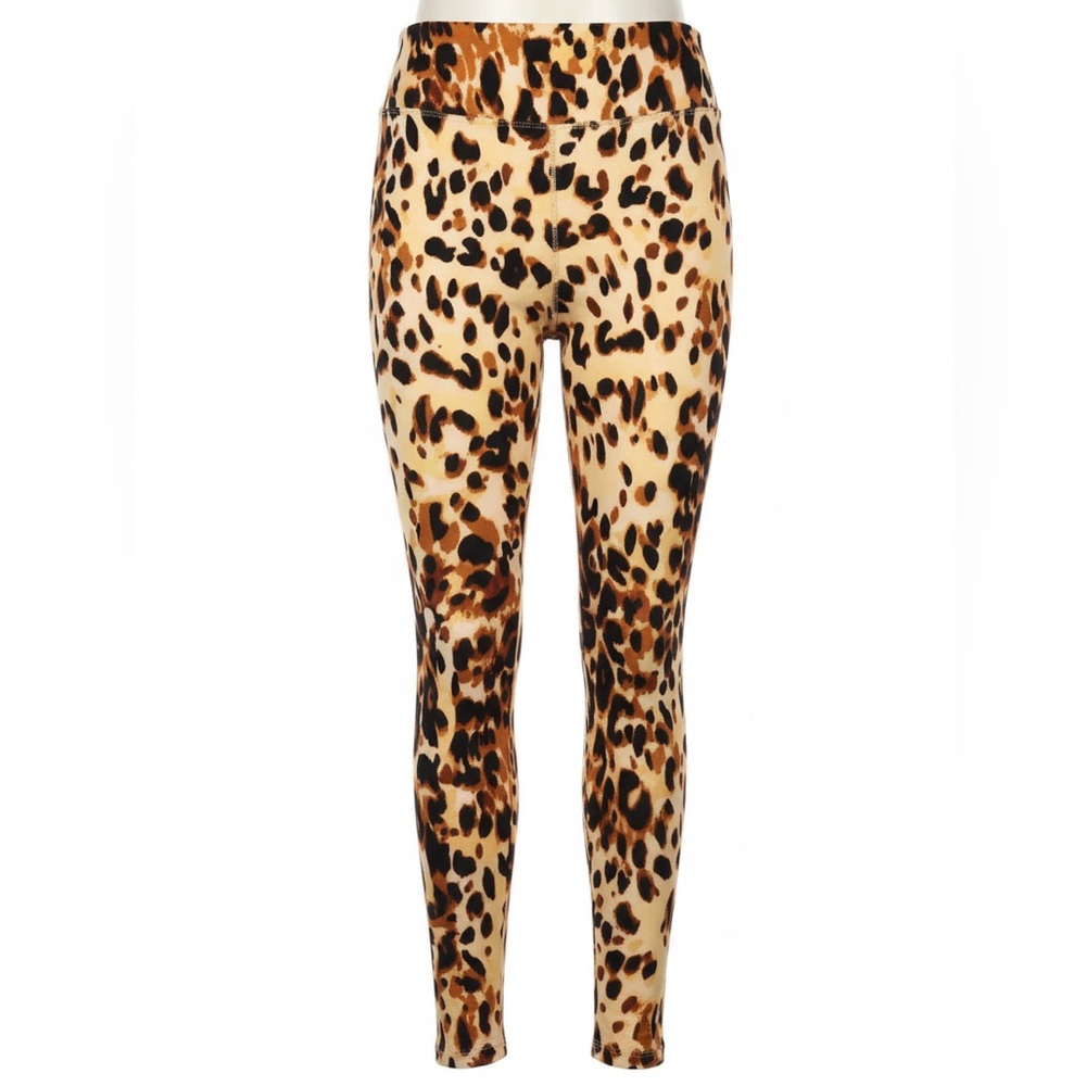 LulaRoe Leggings Leopard Print Black/Brown/Peach ONE SIZE (2-12)